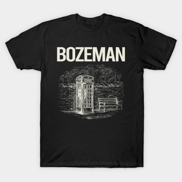 Vintage Phone Booth Bozeman T-Shirt by rosenbaumquinton52